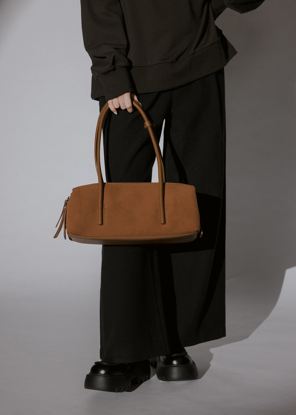 質感麂皮單肩包